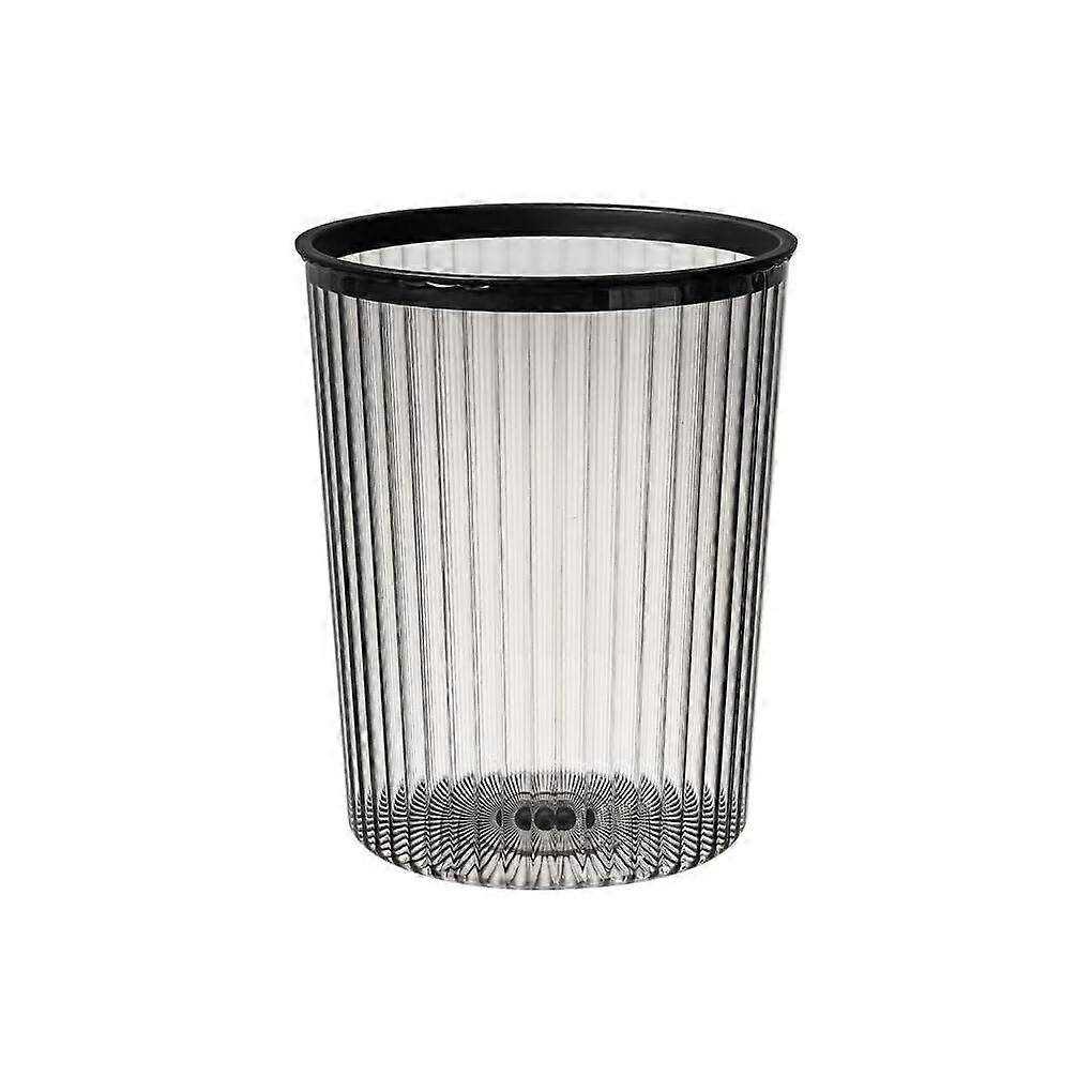 Clear Plastic Trash Can Without Lid, Large Capacity Garbage Bin for Bathroom or Home, Green S