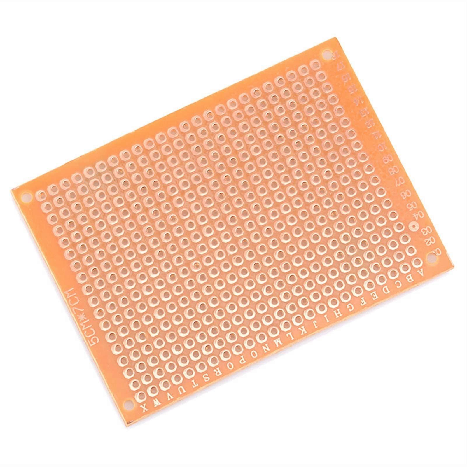 10Pcs 5x7cm Prototype PCB Board Yellow Paper Universal PCB for DIY Soldering Durable TinPlated