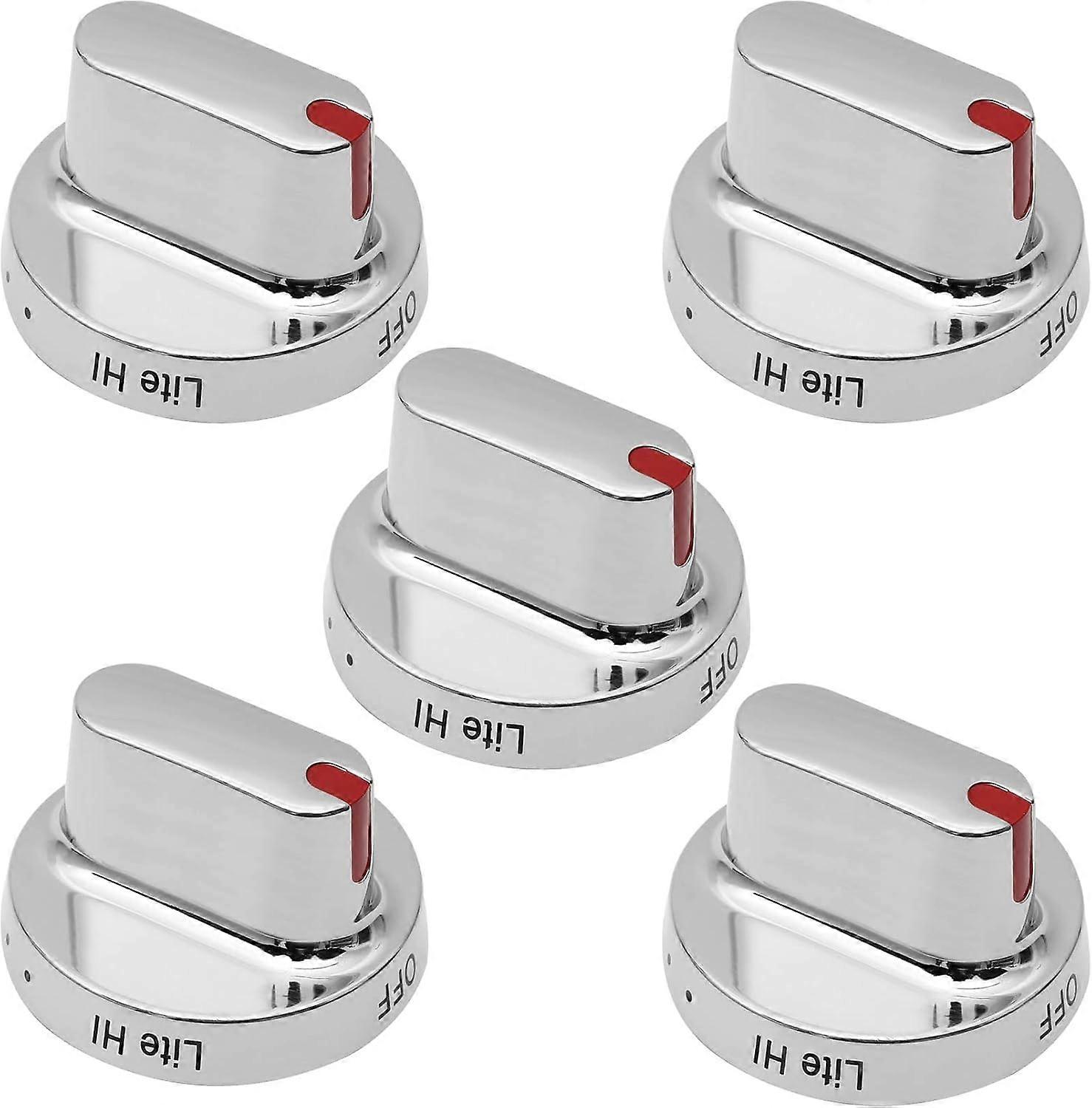 Stove Knobs Replacement 5 Pack for Samsung NX58H5600SS Gas Range, Durable and Heat Resistant