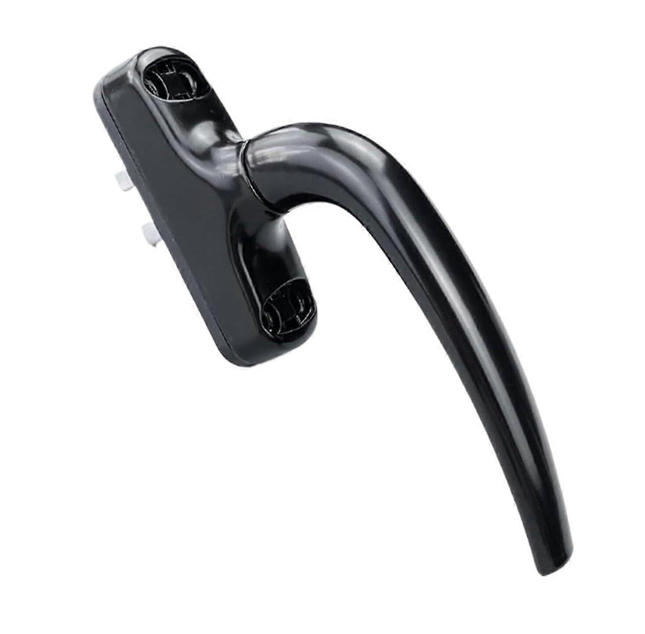 Black Left 23mm Window Pull Handle with Secure Grip for Cabinet and Balcony Door Replacement
