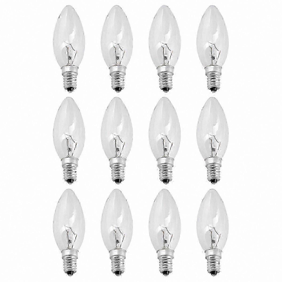 12 Pack 40W E14 Candle Clear White Classic Incandescent Bulb