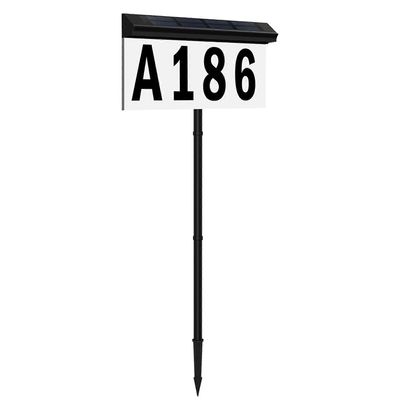 Solar Powered Outdoor Plaque for Number Display and Durability Weatherproofed Construction Multicolor