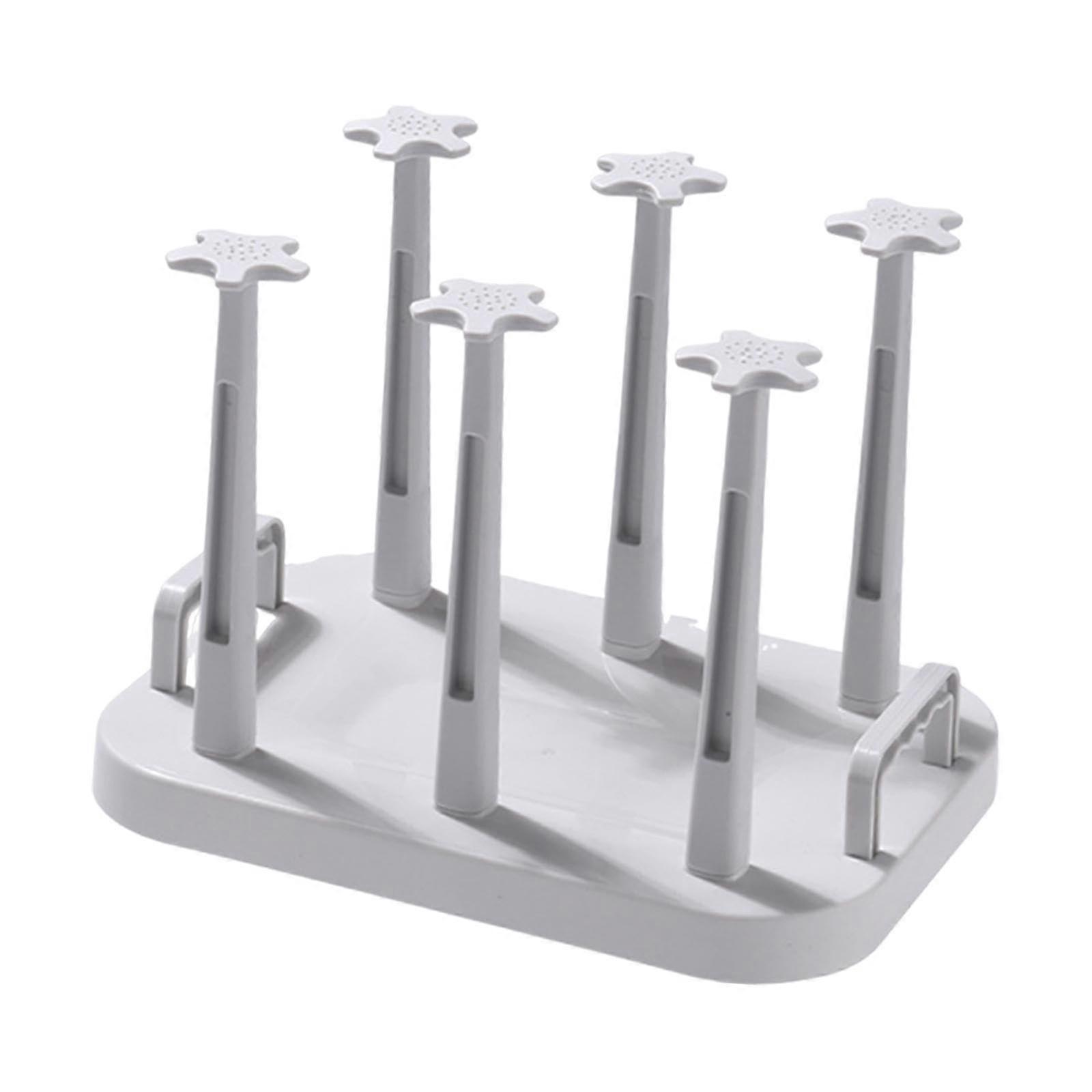 Cup Drying Rack with SpaceSaving Vertical Storage for Kitchen Countertop, 6 Cup Inverted Mug Holder