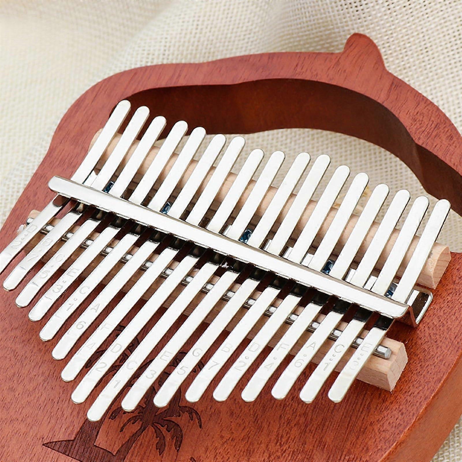 Kalimba Thumb Piano 17 Key Solid Wood Pinecone Shape with Case for Beginners Rich Sound