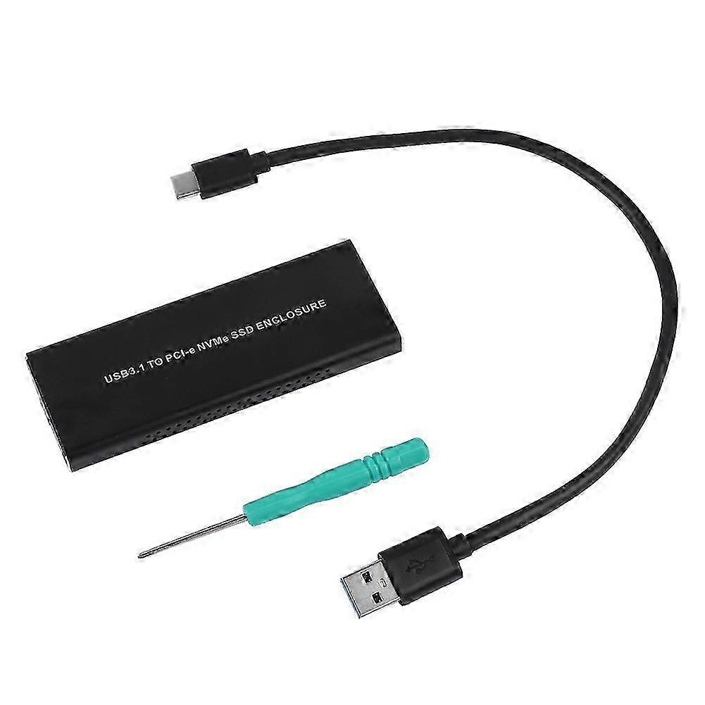 External NVME M.2 to Type C3.1 Mobile Hard Disk Box HDD Enclosure Black