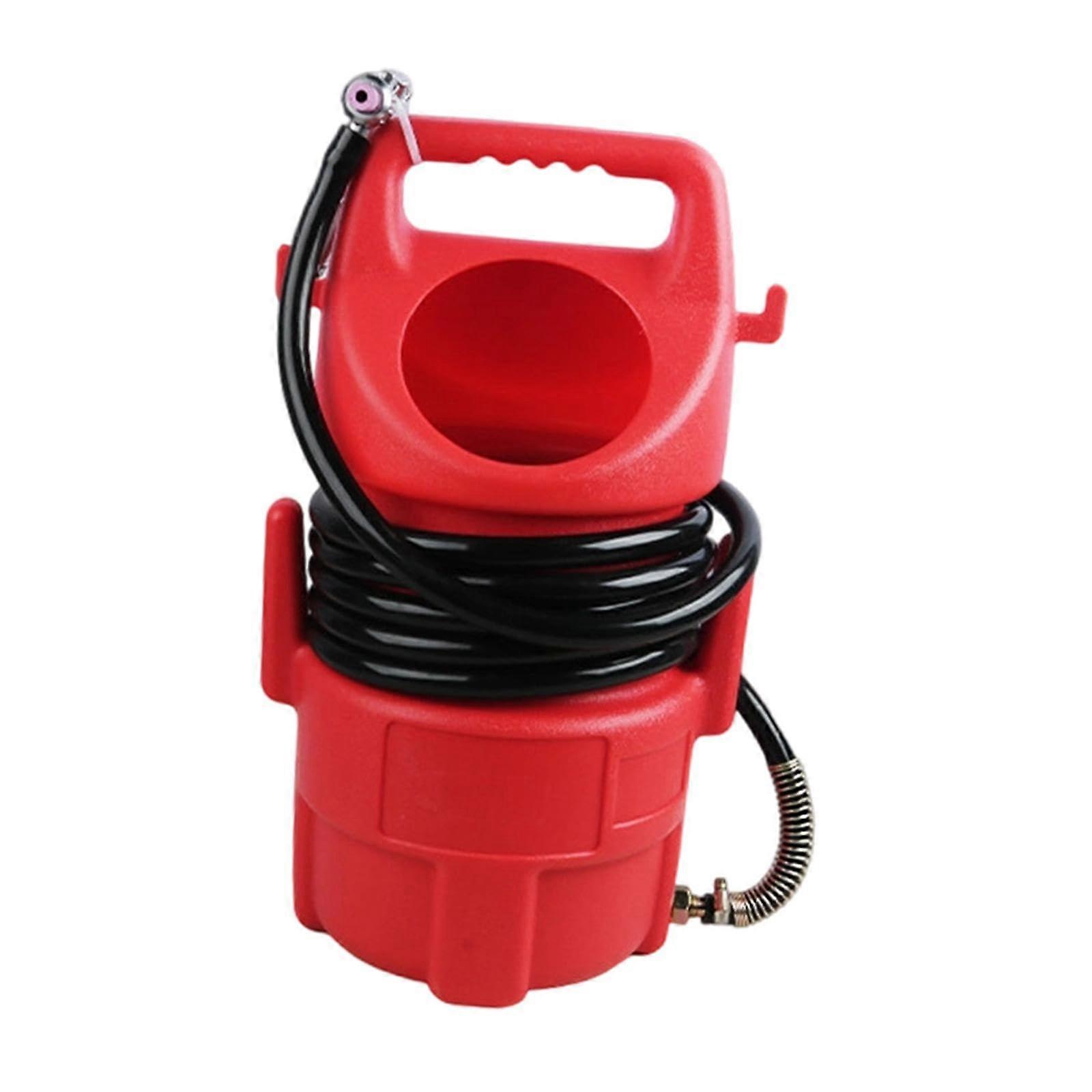 Portable Sandblasting Kit with Adjustable Air Pressure, Bucket Style, Red Handheld for Rust Removal