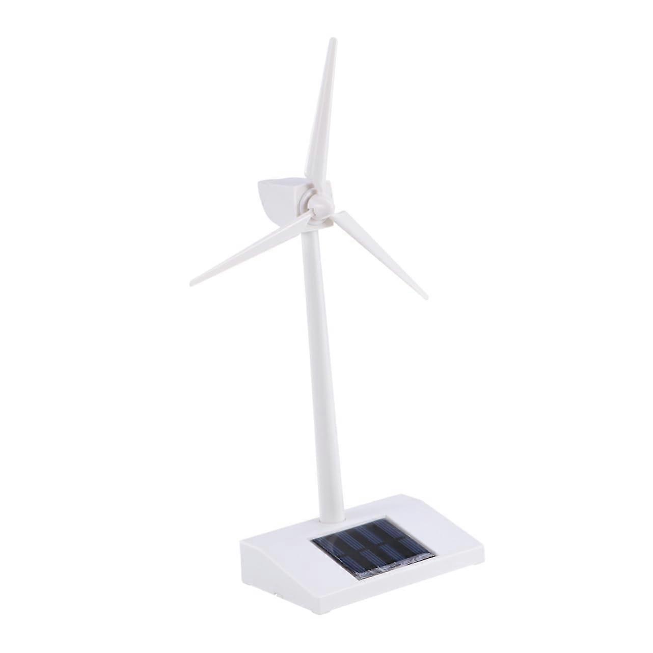 Solar Powered Wind Turbine Model with Educational Motion for Desktop Display and Office or Classroom Decor