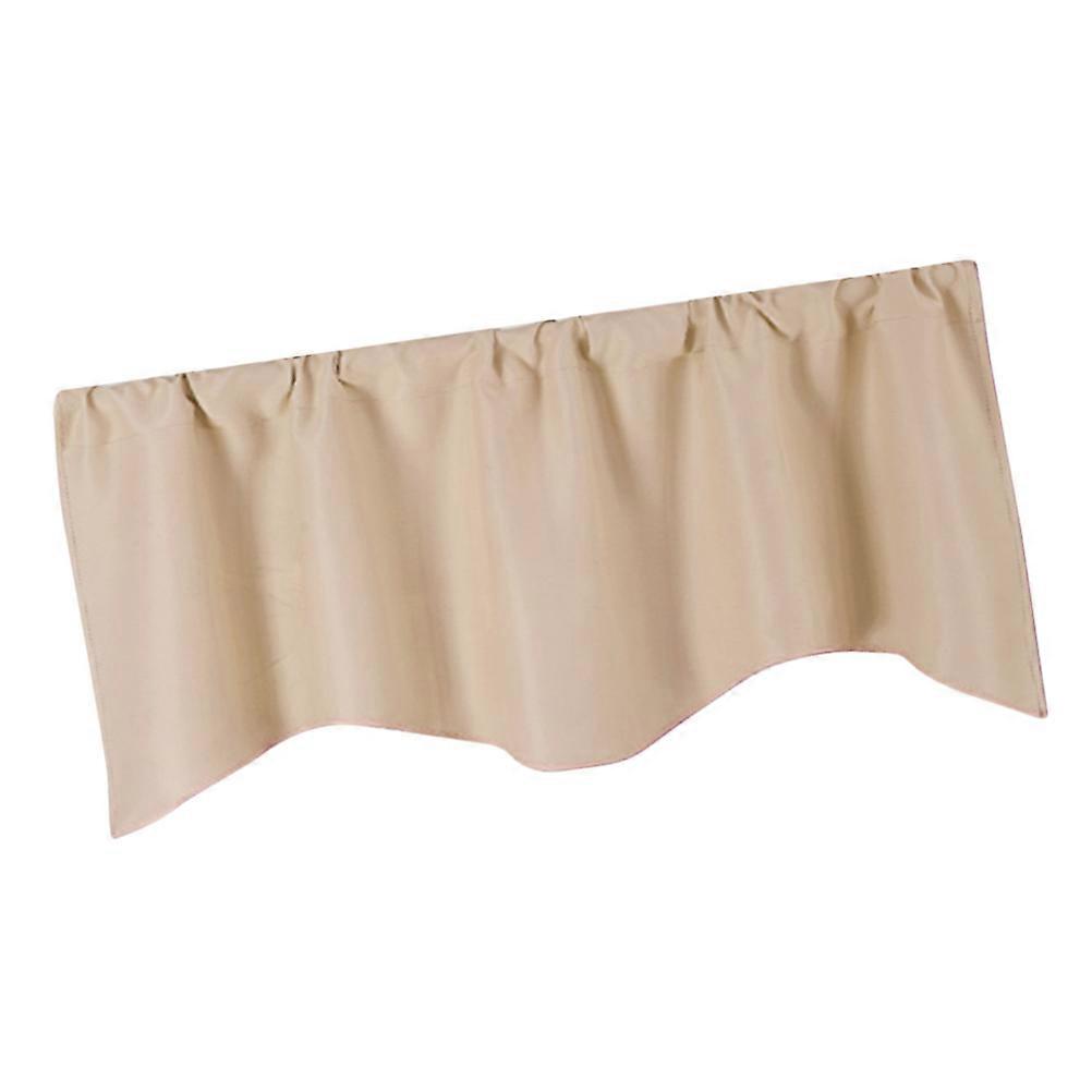 Black Out Curtains Short Window for Kitchen Polyester Material Beige 132*46CM 1Set