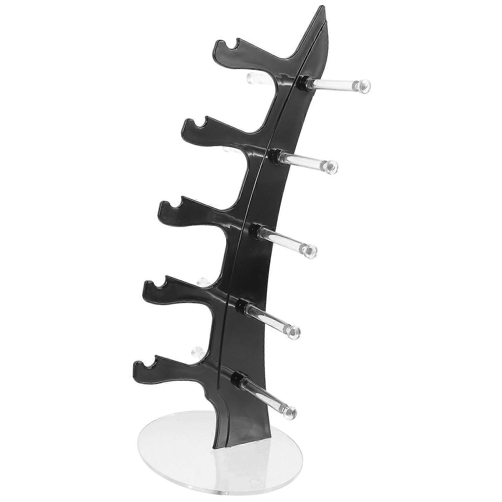 Black Acrylic Glasses Holder for Storage Multi-Tier Display Stand
