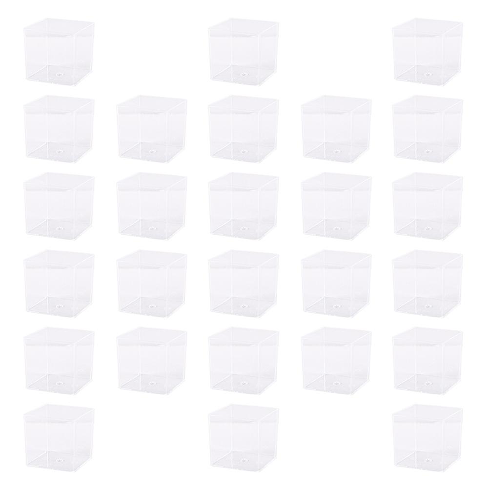 Small Mousse Cups Transparent PP Containers for Home 30Pcs Pack