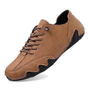 Ediodpoh Atmungsaktive, orthopädische, ergonomische Barfußschuhe, niedrige Herren-Freizeitstiefel für bequemen Alltag, Herrenschuhe, Braun, Größe 41