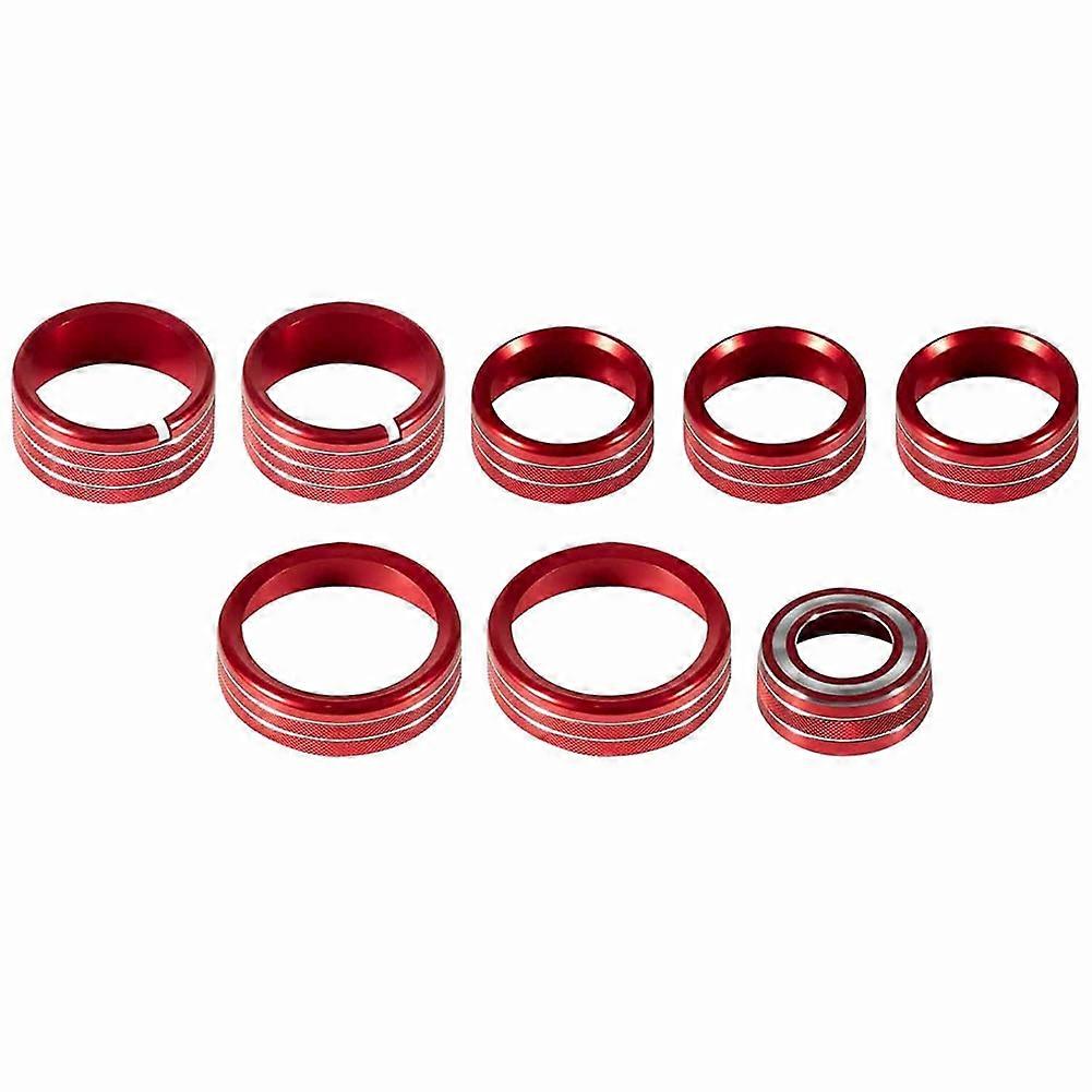 Condition Switch Button Radio AC Knobs Switch Cover Button Trim for Chevy Silverado 2014-2018, Red