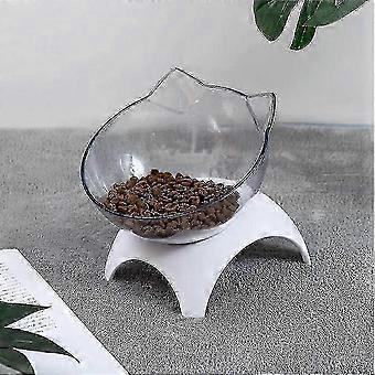 Erhöhter Katzenfutternapf mit Ständer und Silikonmatte, erhöhter Futternapf für Katzen mit rutschfestem Boden<br>Ergonomisches 15-Neigungs-Design zur Nackenstütze