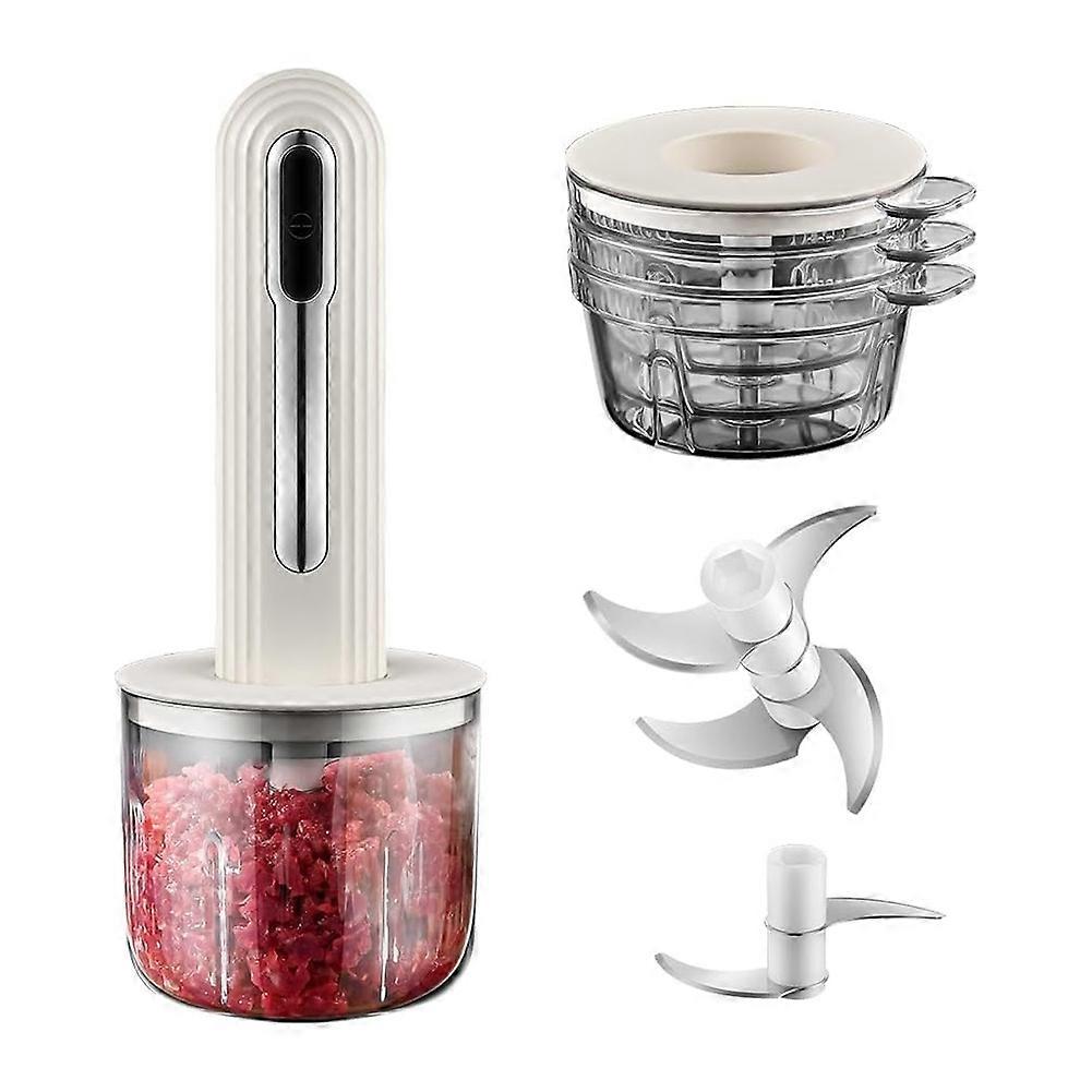 Household Wireless Electric Meat Grinder Kitchen Multi-Function Food Processor Garlic Masher Small