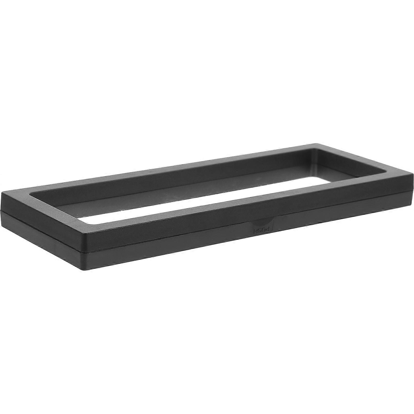3D Floating Frame Jewelry Display Box for Display Black Plastic Case