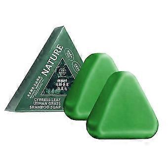 Nature Seven Green Soap Triangle Shampoo Bar - Natürliche Usman-Gras-Formel für Frauen- und Männerhaar