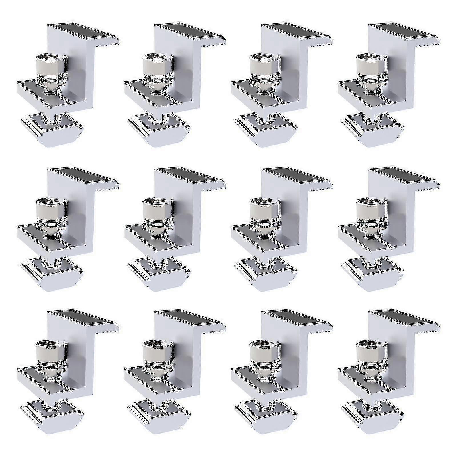 12 Pcs Solar Panel Adjustable End Clamps Solar Panel Mounting Bracket