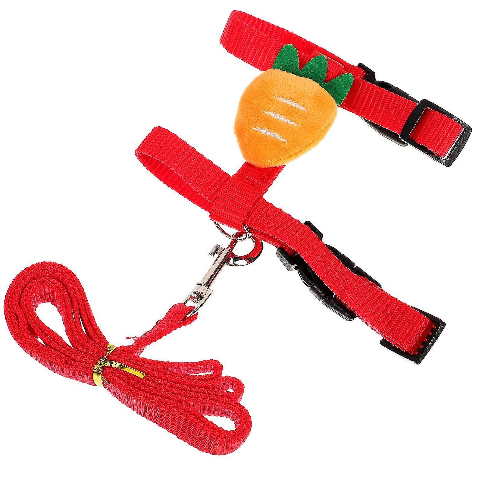 Rabbit Harness and Leash Set for Small Pets Walking 4Sets Polyester Material