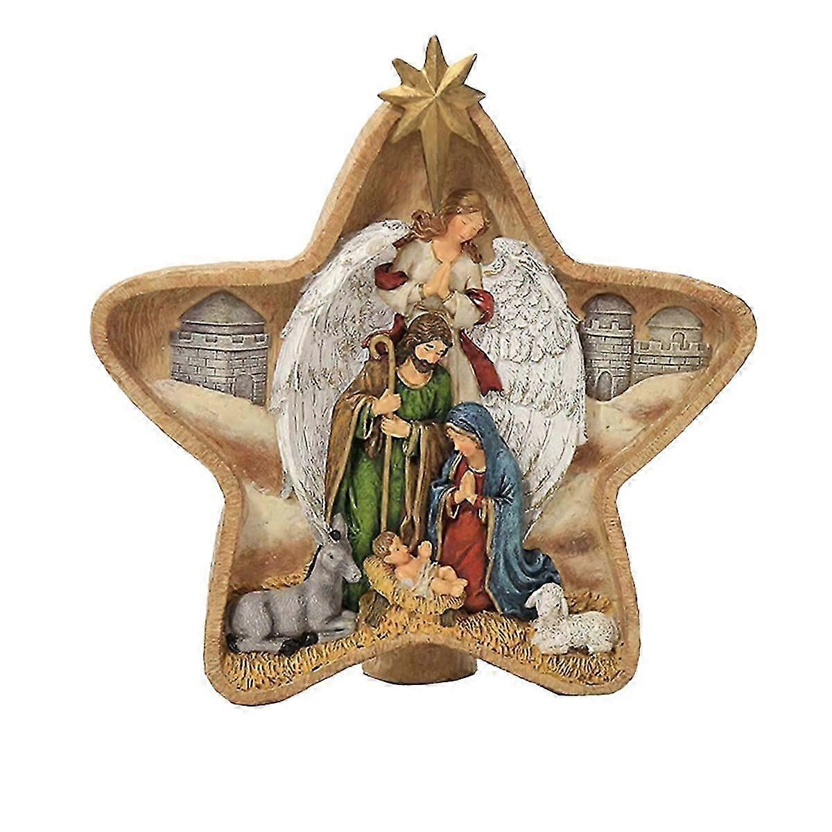 Table Decoration Five-Pointed Star Manger Birth Window Decoration