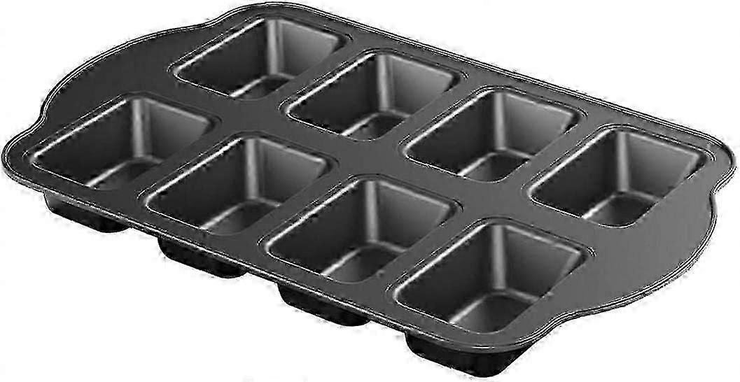 1pc Mini Bread Baking Tin, 8 Cavity Carbon Steel Baking Pan compatible with Baking Bread Baking