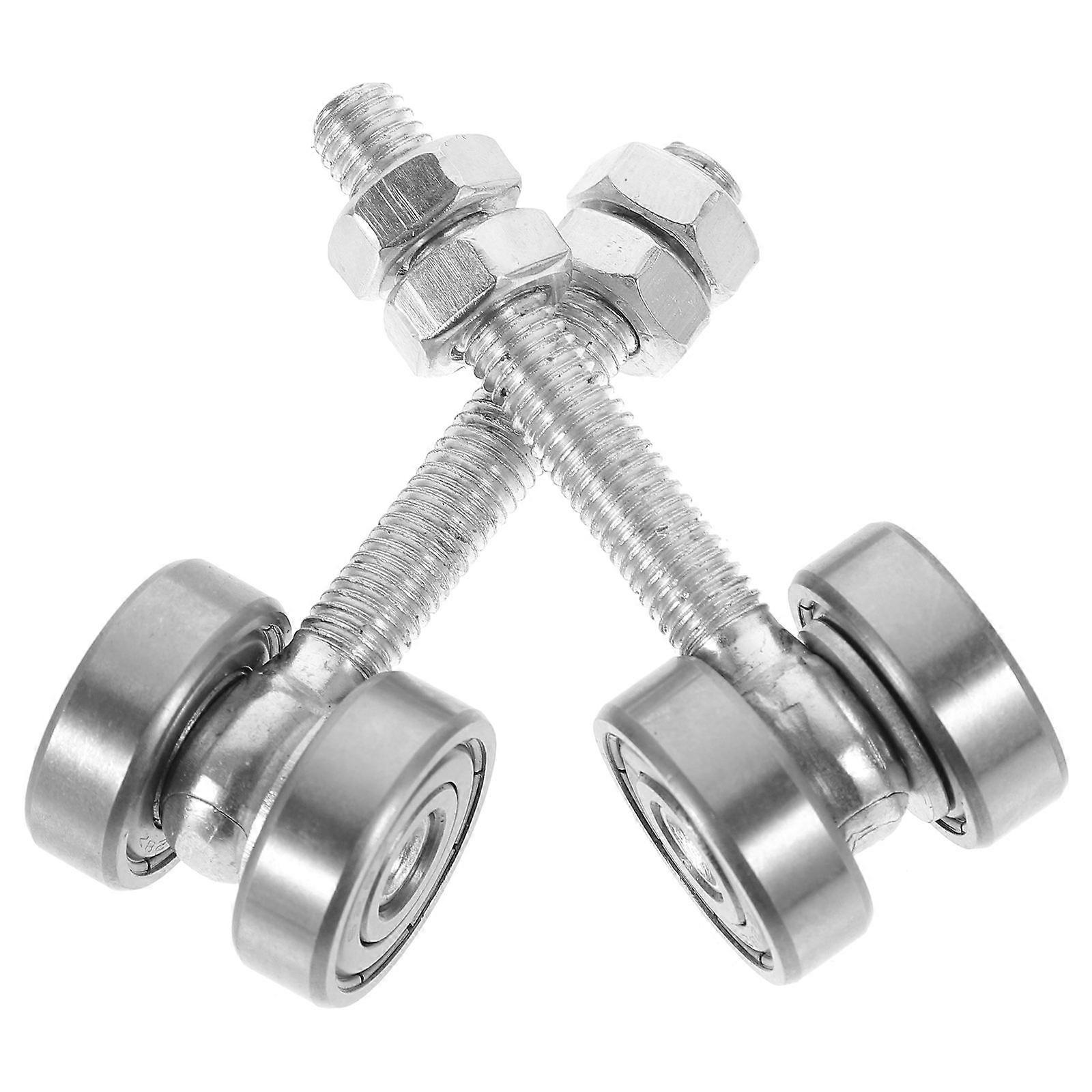 2pcs Remplacement 2 roues Trolley Assemblage Roulement Roller Strut Channel Trolley