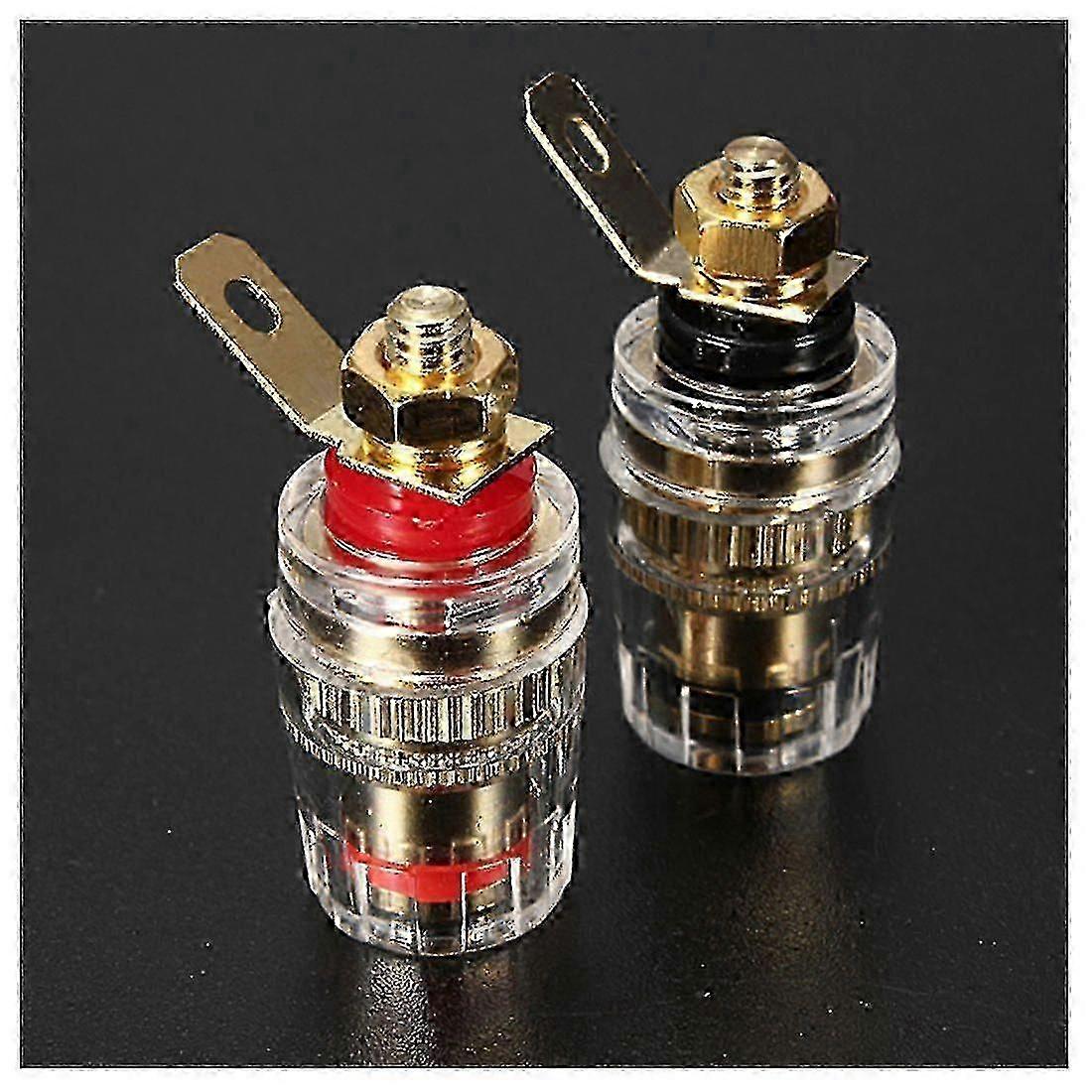 New 4Pc Amplifier Speaker Terminal Binding Post 4mm Banana Plug Jack