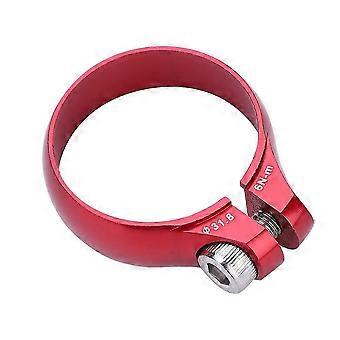 Abraçadeira de parafuso para bicicleta de 31,8 mm compatível com canote de selim de 27,2 mm, super leve (vermelha)