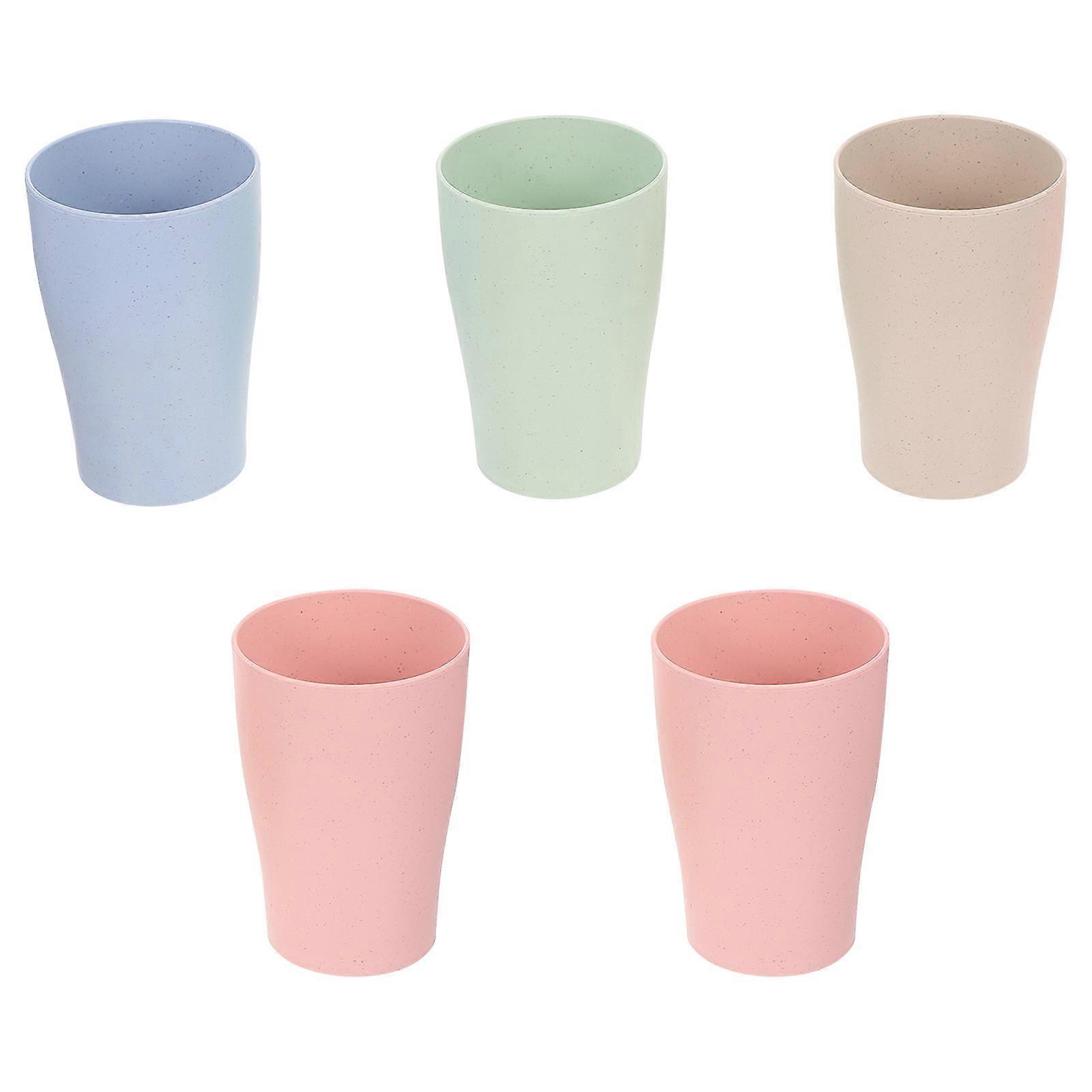 Juice Cups Straw Water Holders for Drinking Use 5Pcs Assorted