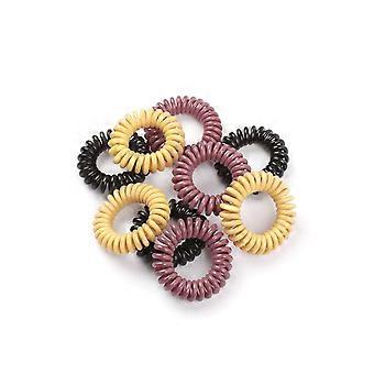 Haarelastiekjes, Spoel Haarelastiekjes, Telefoon Snoer Haarelastiekjes, Haarspoelen Elastische Haarband met Sterke Grip (S, Mix A)
