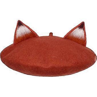 Handmade Nick Fox Ear Beret Adult Size Hat Vintage Painter Wool Cap Gift