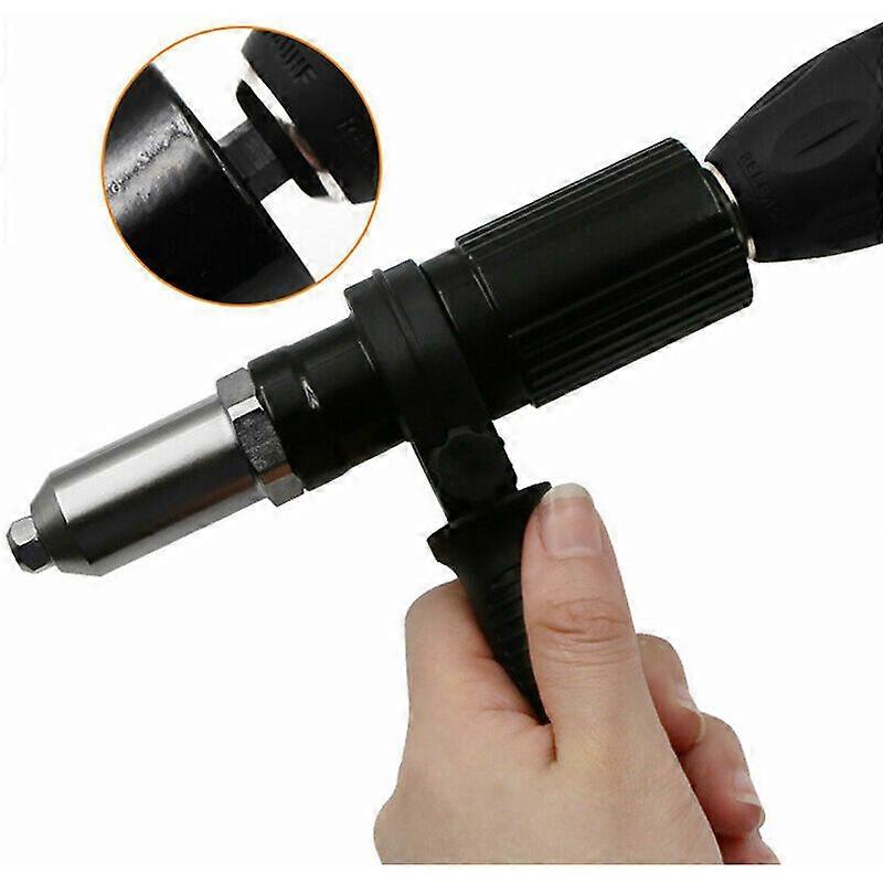 Electric Drill Rivet Adapter, Alloy Steel Rivet Conversion Head, Compatible with 2.4-4.8mm Rivets for Window Door Automotive