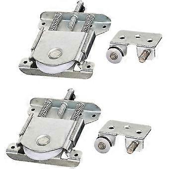 Set Di 2 Pezzi Scorrevoli Per Anta Armadio - Ruote - Ruote - Ruote - Rulli - Guide Con Ammortizzatore Pad - Capacità di Carico 20 Kg - Ssxjv