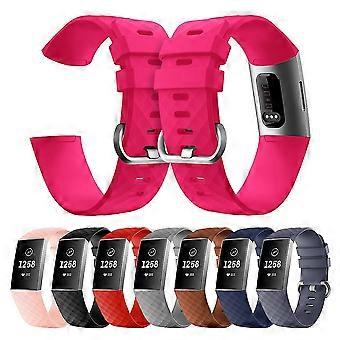 Para Fitbit Charge 3 pulseira pulseira relógio substituição silicone grande