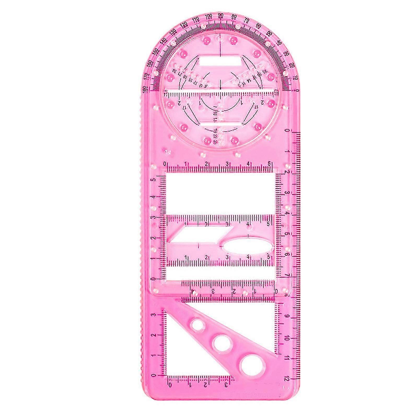 SNQTV-Multifunctional Student Math Ruler,multifunctional Rotatable Active Math Ruler Drawing Template