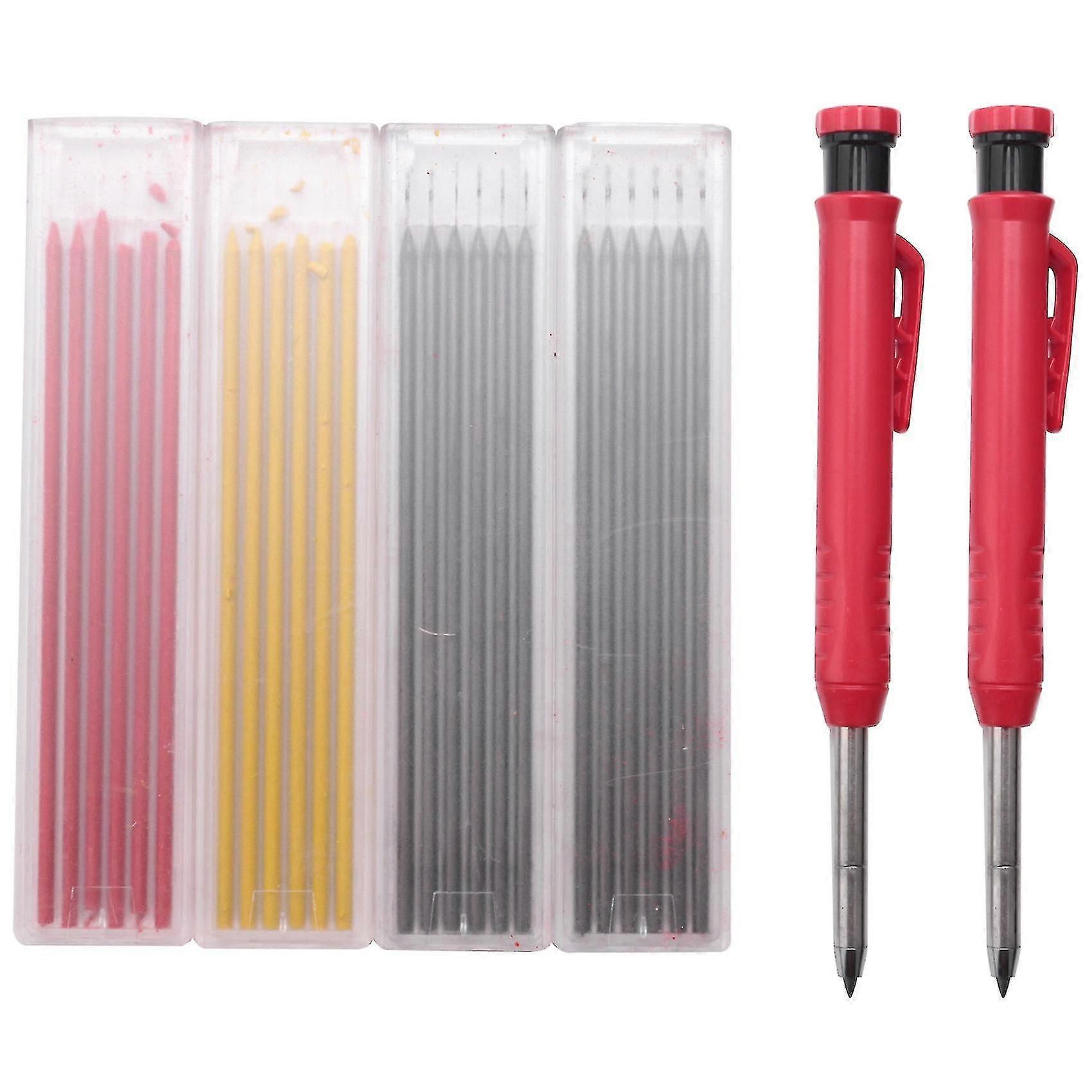 Carpenter Pencils With Sharpener Set , Carpentry Markers