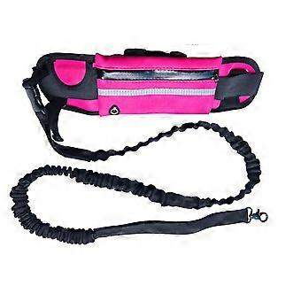 1 Pc Hands-Free Dog Leash with Zipper Pouch, Dual Padded Handles and Durable Bungee Cord for Walking Jogging Running Training