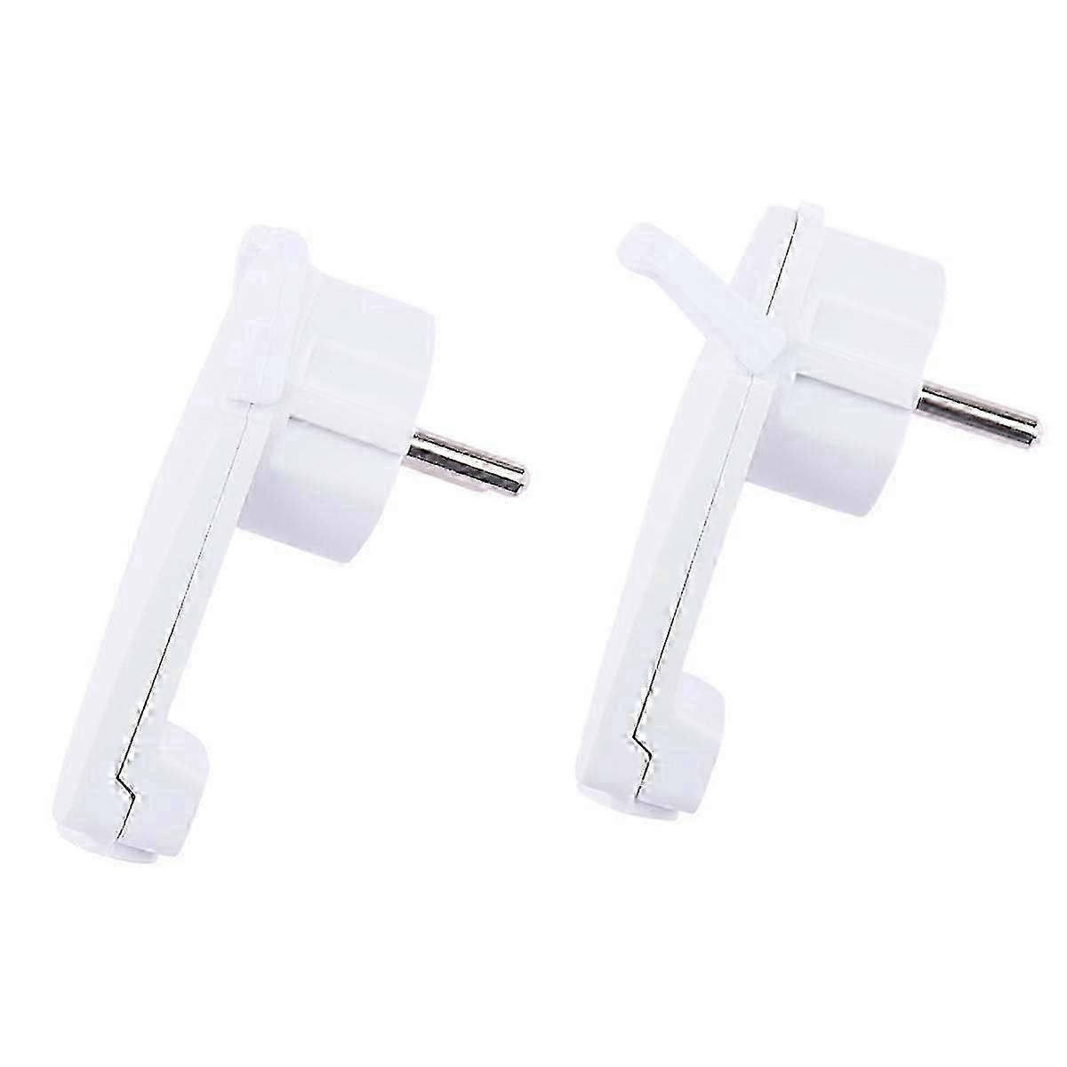 2pcs White Schuko Angled Plug Flat, Schuko Flat Plug 250 V (16 A), Schuko Plug, Schuko Plug Flat, Eu Plug