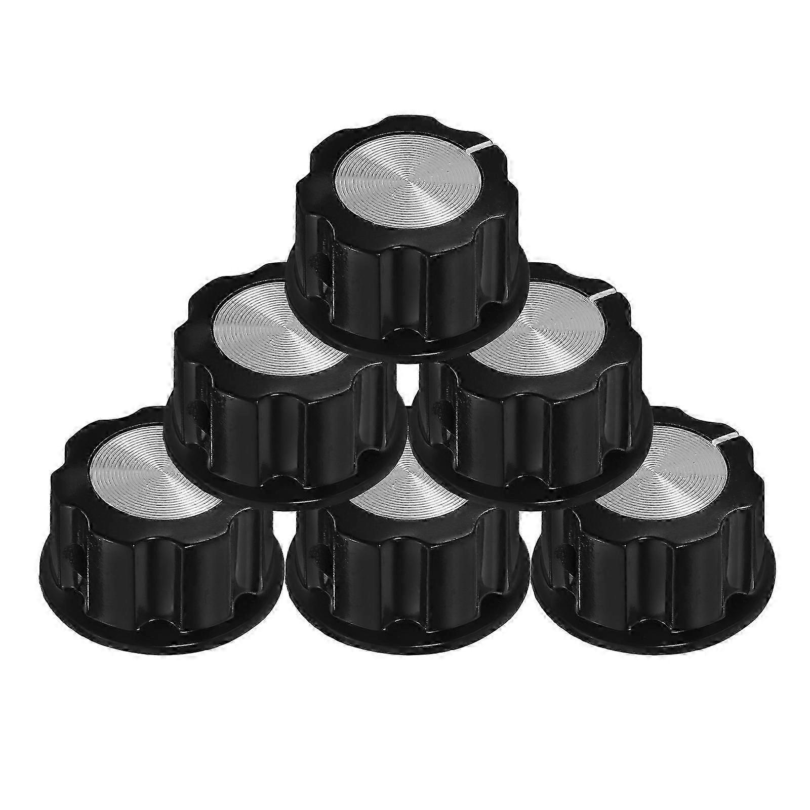 6pcs Durable Replaceable Volume Control Knobs for Amplifier Audio Systems  Sturdy Potentiometer Design for Precise Sound Adjustments in DIY Audio
