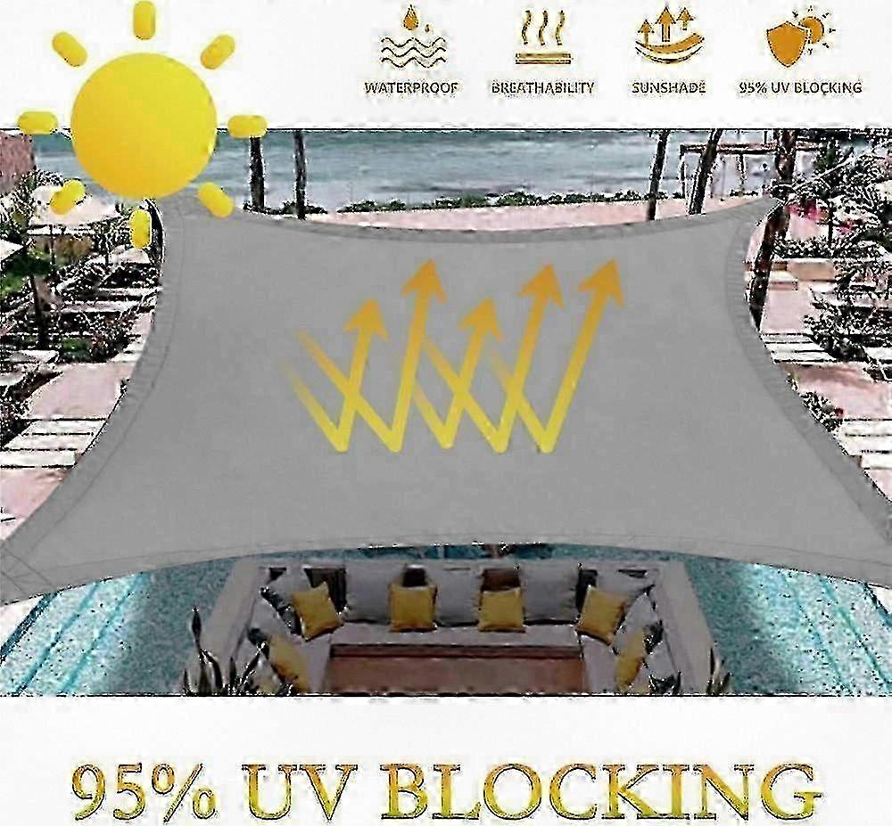 2025 Sun Shade Awning Set with Ties Waterproof Rectangle Polyester Cover