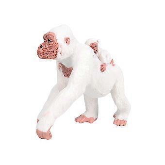 Monkey Model Toy for Kid 2Pcs Funny Educational Plaything Ornaments White