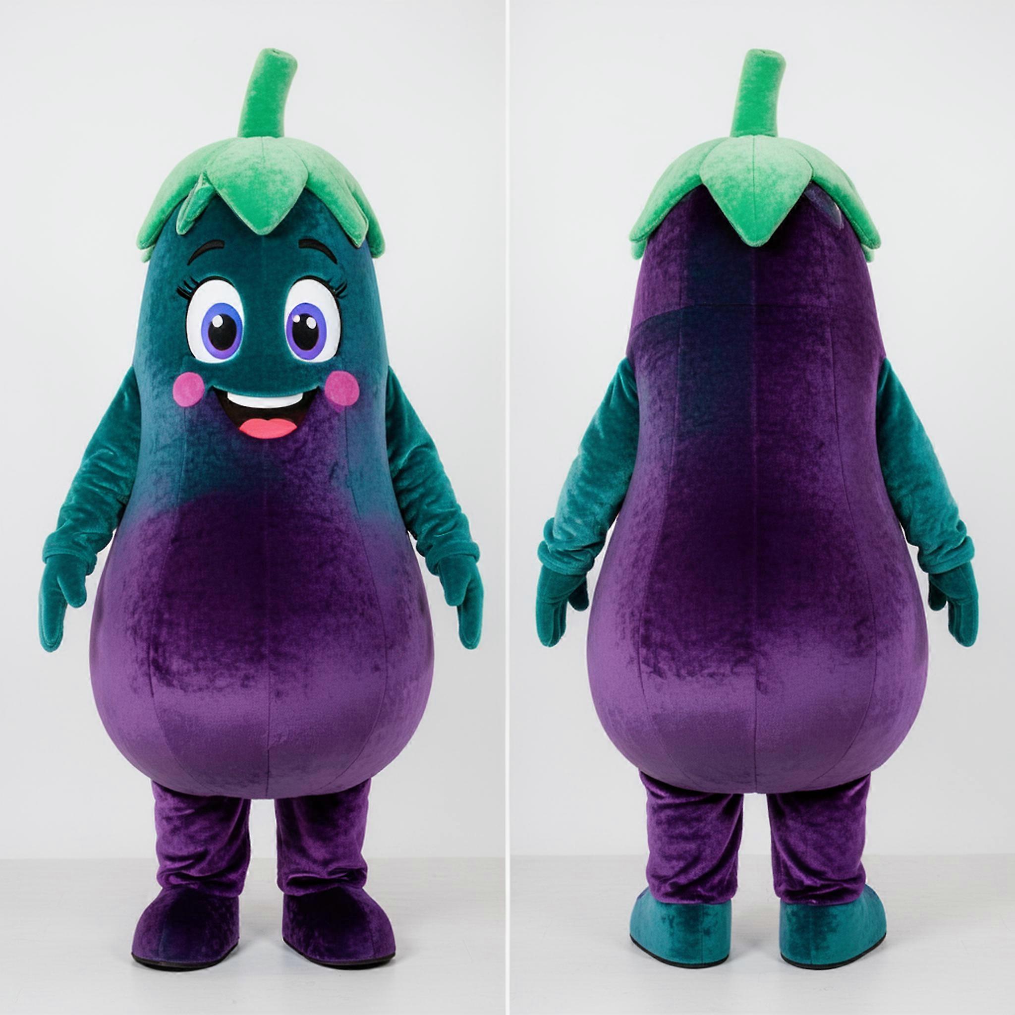 MASTICOT Teal Rounded Eggplant Mascot