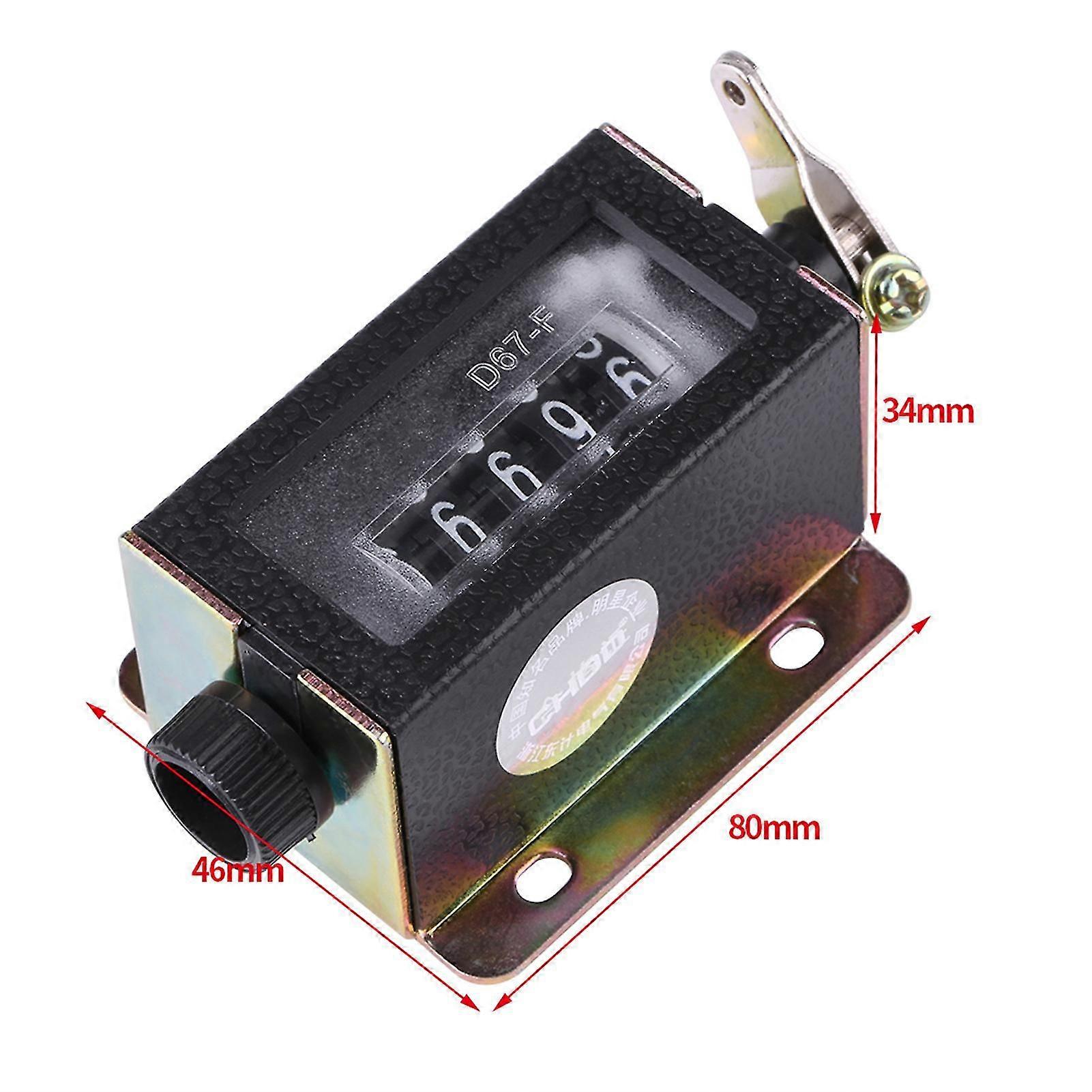 Mini Mechanical Manual Counter Counting 5 Digits Arithmometer Macaron