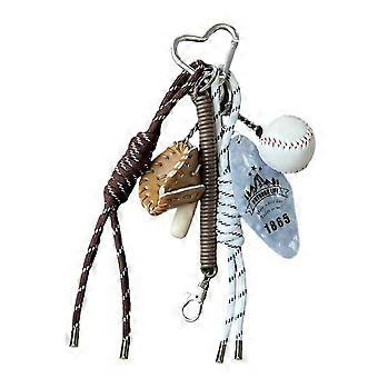 Handwoven Baseball Key Holder Artistic Baseball Key Pendant Accessory Handwoven Charm compatible with Personal Expression