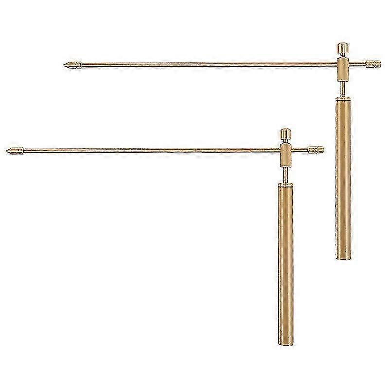 2pcs Portable Copper Dowsing Rods with Storage Bag Divining Probe Rod