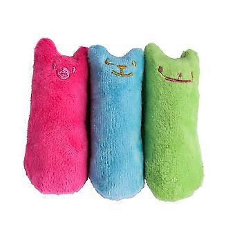 Cartoon Cat Toy Cotton Cat Chew Pillow for Pets 5Pcs Variety Colors