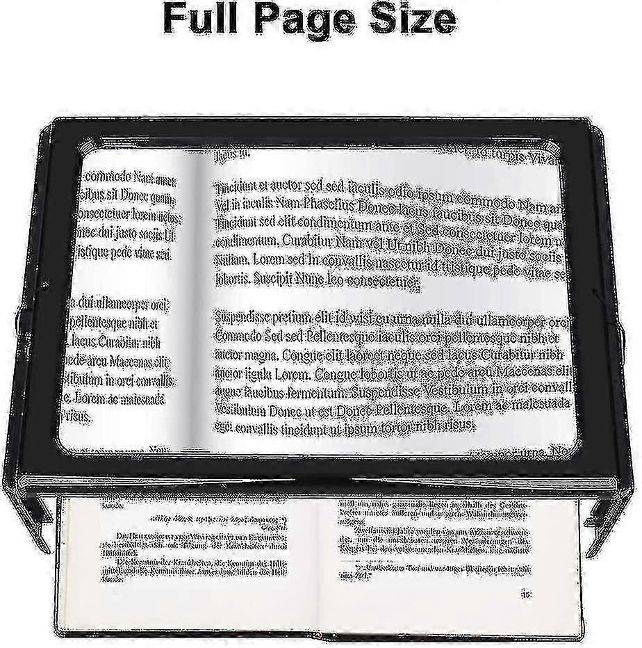 Reading Aid Magnifying Glass with Light A4 Rectangular 3x Magnification