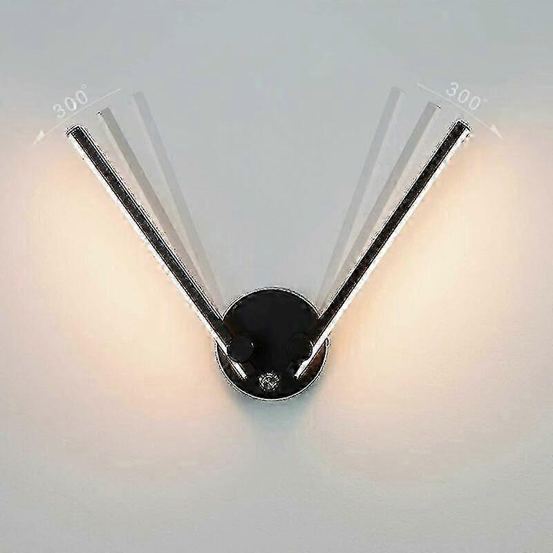 Bathroom Wall Light with Switch 12W 2 Bulbs compatible with Mirror 73cm Adjustable Arm