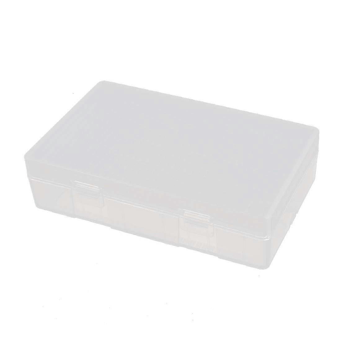 Transparent Stackable Battery Storage Case with Interlockable Design for Secure and Easy Organization