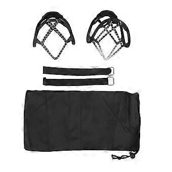 1 Pair Spring Ice Crampon Shoe Covers Anti Slip Walk Traction Cleats for Walking On Snow IceM (35 39 Size)