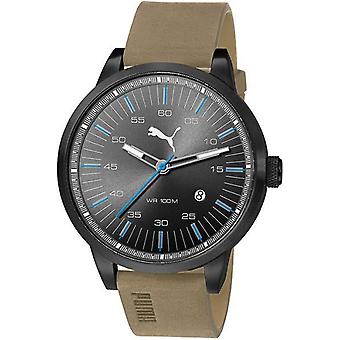Puma Cool Quartz Analog Man Watch avec Pu103641006 Cowskin Bracelet